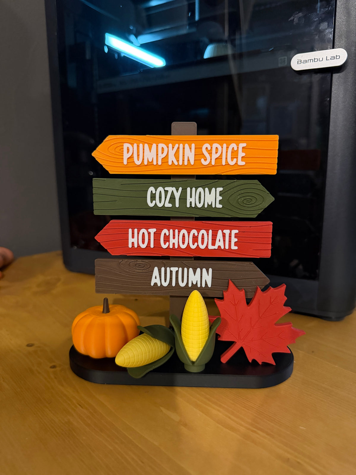 Herbstdeko Wegweiser